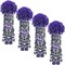 4 Pack Violet Hanging Flowers Artificial Decor Outdoor(Purple)
